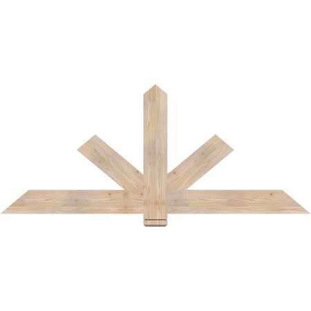 Ekena Millwork Kennewick Smooth Timber Gable Bracket, Douglas Fir, 72"W x 30"H x 1 1/2"D x 5 1/2"F, 10/12 Pitch GBW072X30X0206KEN00SDF